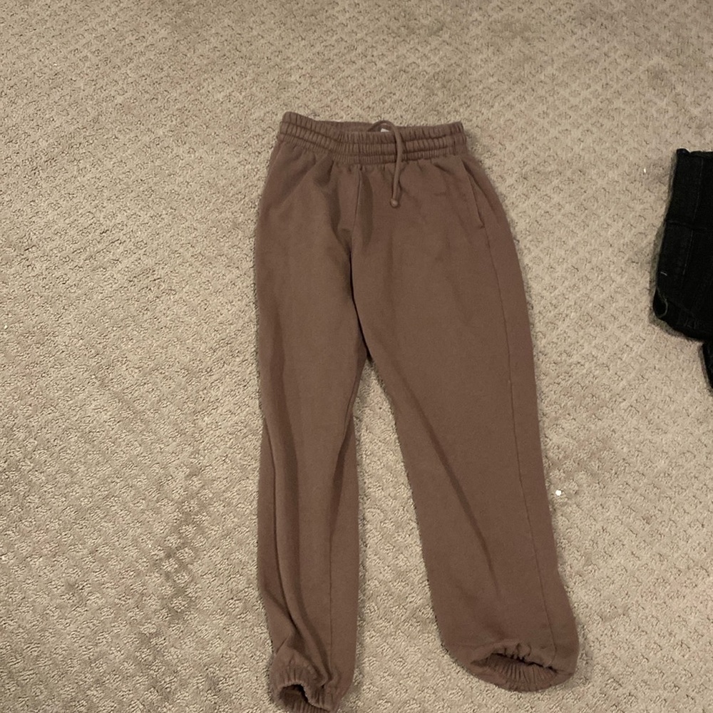brown size xs garage sweatpants